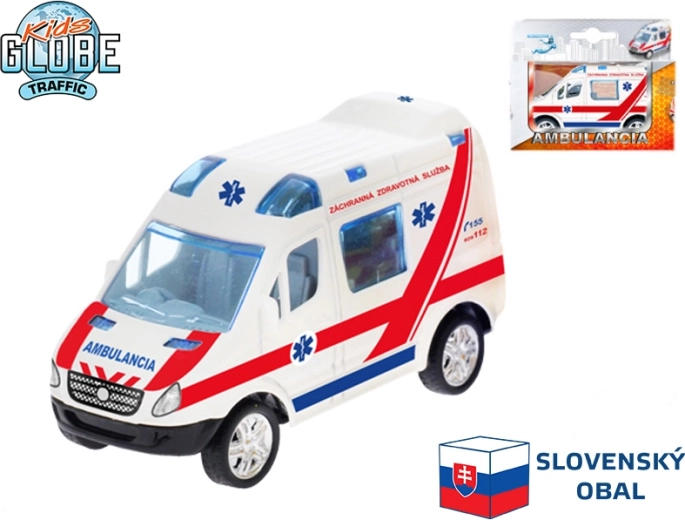 Kids Globe Traffic ambulance slovaque à rétrofriction 8 cm
