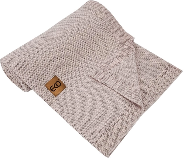 Couverture en bambou EKO rose poudré 100 × 80 cm