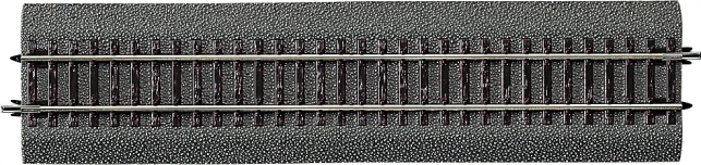 ROCO LINE rail droit G1 avec ballast H0