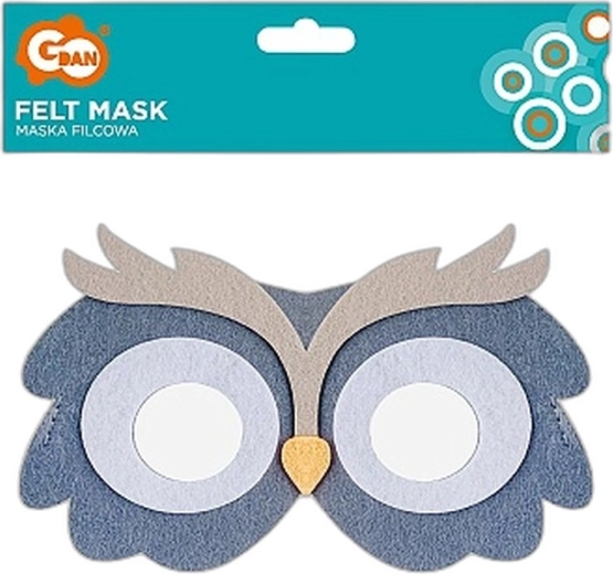 Masque en feutre hibou - 1 pièce