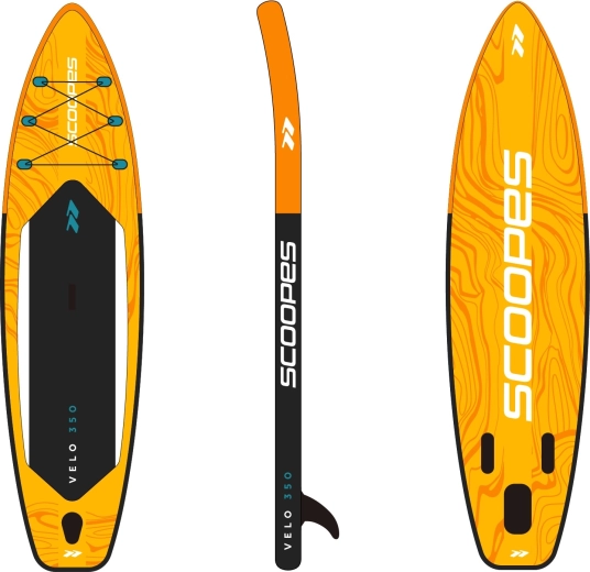 paddleboard gonflable LAGO 320 cm avec ensemble d’accessoires, jaune