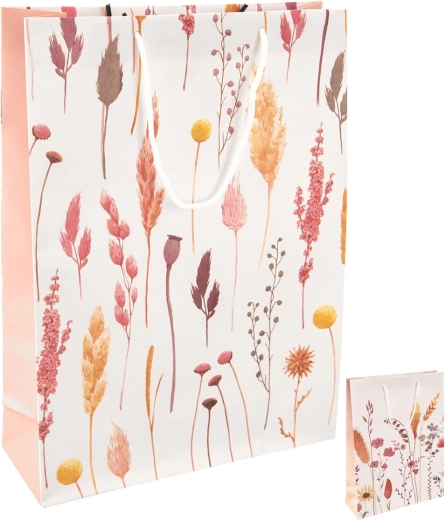 Sac cadeau en papier à motif floral 25 × 8,5 × 34 cm (assortiment)
