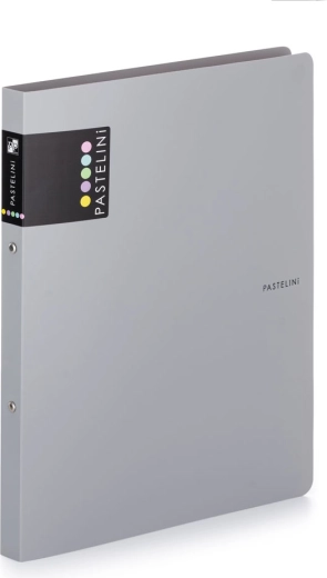 Classeur à anneaux A4 PASTELINI gris
