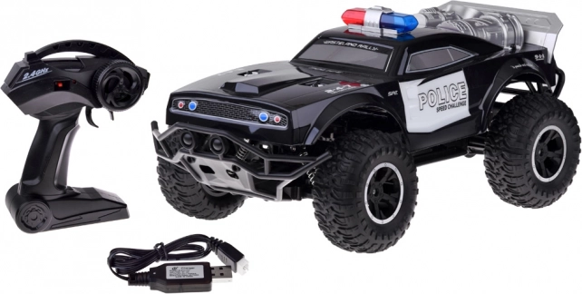 Monster truck de police télécommandé