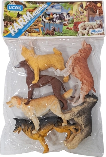 Chiens en sachet – set de figurines de chiens réalistes