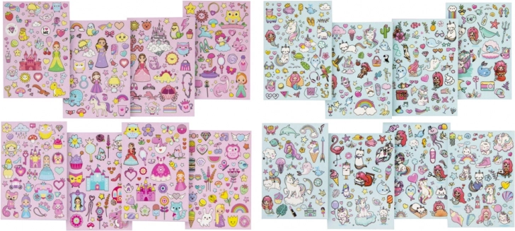 Livre d’autocollants pailletés Licorne/Sirène