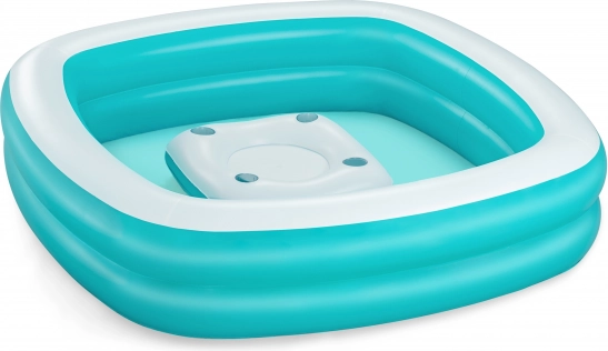 Piscine familiale gonflable 218x218x48 Bestway avec table flottante