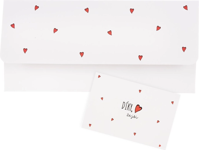 Enveloppe en papier « Merci d’être là » 22 × 11 cm