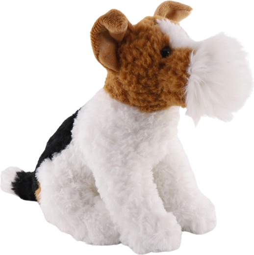 Fox-terrier en peluche assis 19 cm