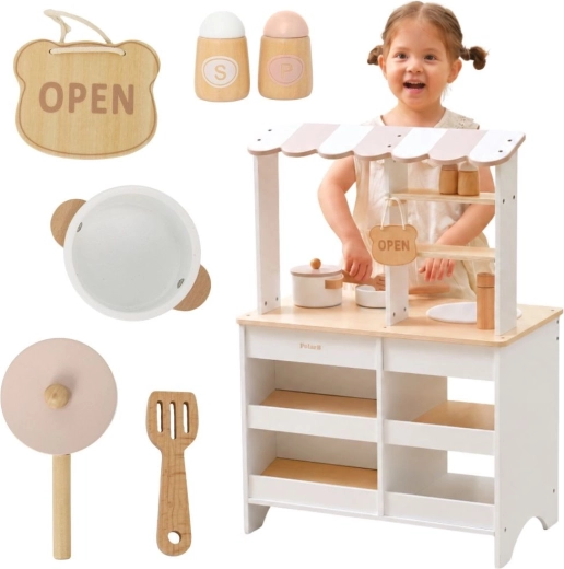 Cuisine et magasin en bois 2 en 1 VIGA PolarB