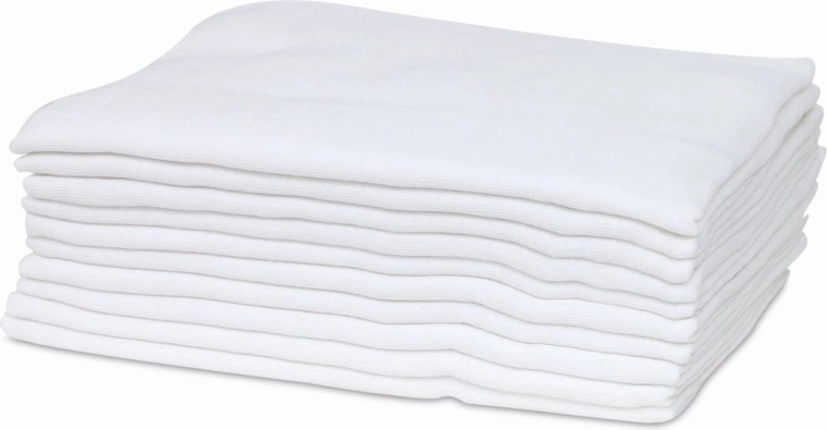 FreeON Bubaba langes en tissu 80 × 80 cm blancs (10 pcs)