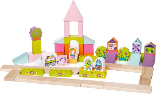 Ville féerique - jeu de construction en bois pour enfants par CUBIKA