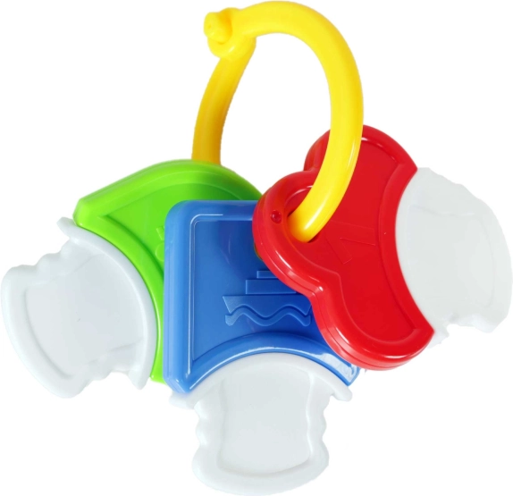 Hochet et anneau de dentition en forme de clés pour bébés