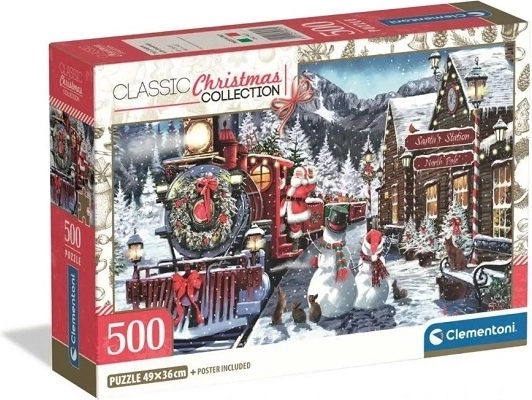 Puzzle Clementoni Christmas Collection 500 pièces – gare ferroviaire