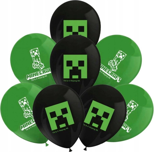 Ballons gonflables Procos Minecraft 28 cm (8 pièces)
