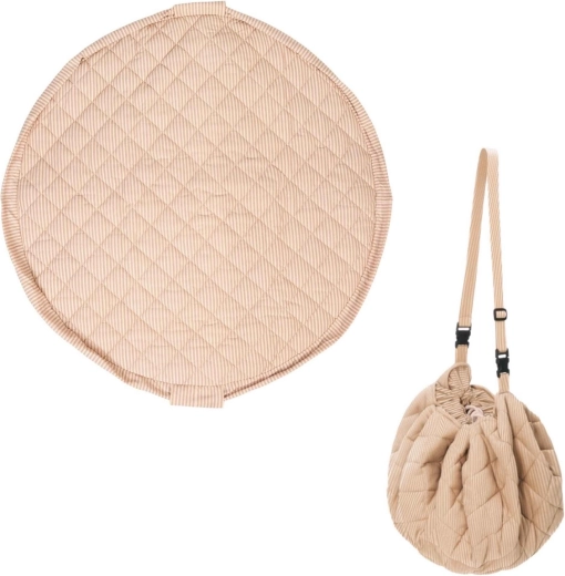 Play&Go Noomad Soft tapis de jeu et sac à jouets stripes brown