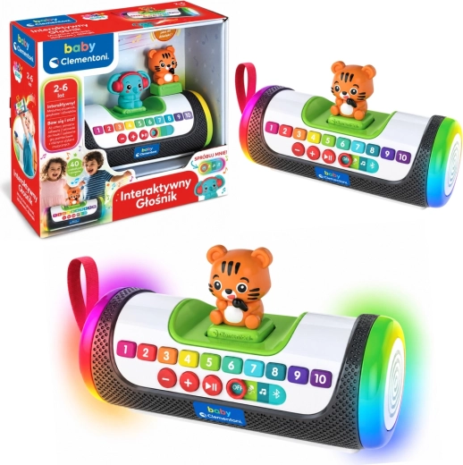 Haut-parleur interactif éléphant et tigre Clementoni
