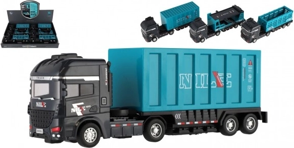 Camion en plastique 26 cm à inertie – conteneur ou porte-voitures