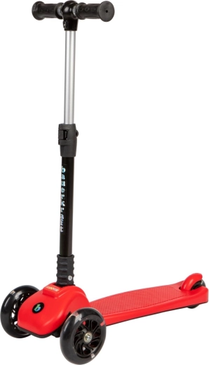Trottinette d’équilibre pliable pour enfants avec roues LED lumineuses, rouge