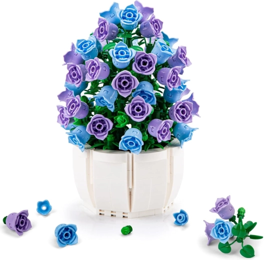 Kit de construction d’un jacinthe violet en pot, 570 pièces