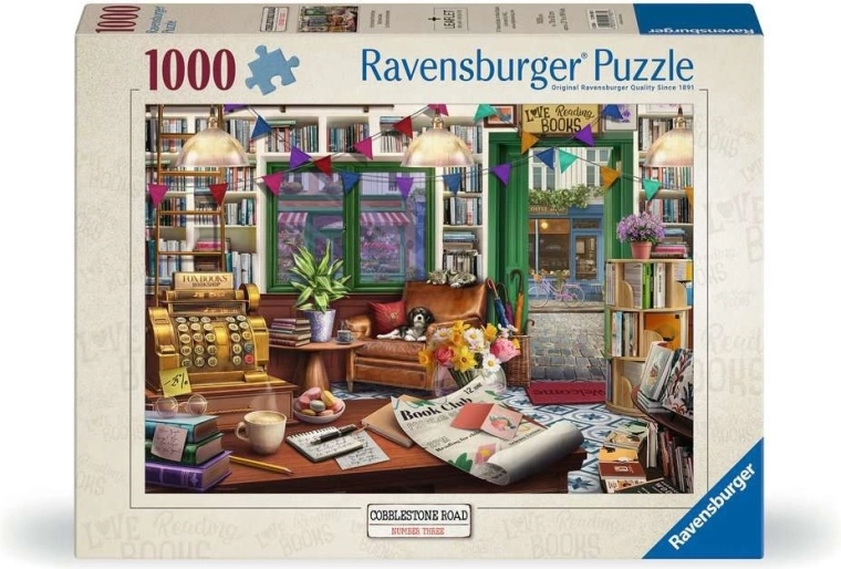 Puzzle Ravensburger Cobblestone Road 3 : Librairie magique 1000 pièces