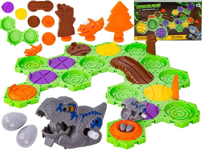 Jeu de logique : construis une piste pour le dinosaure - 1 pièce