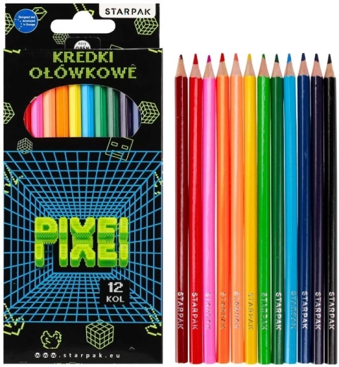 Crayons de couleur Game Pixel - 12 couleurs