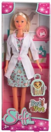 Poupée Steffi vétérinaire avec son chien
