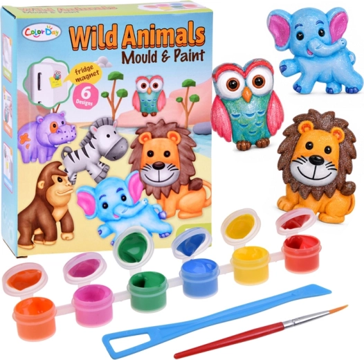 Kit créatif pour fabriquer des magnets animaux sauvages