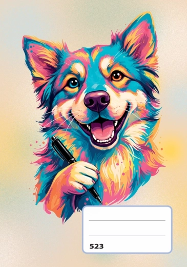 Cahier A5 ligné chien - 1 pièce