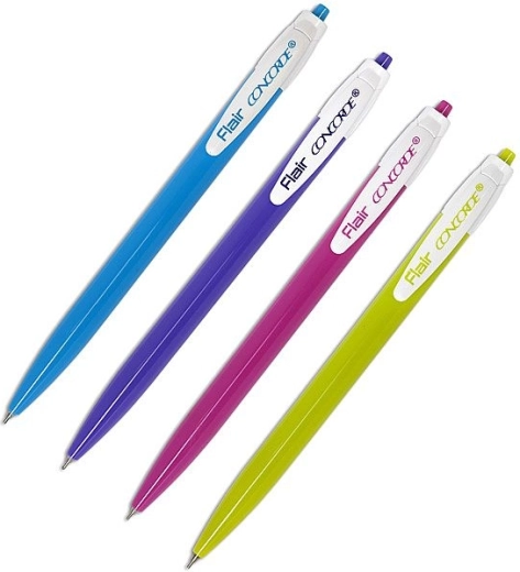 Stylo bille CONCORDE Ezee Click couleurs assorties