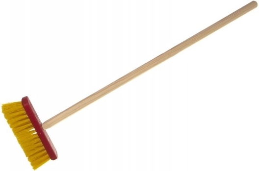 Balai rouge pour enfants Teddies avec manche en bois