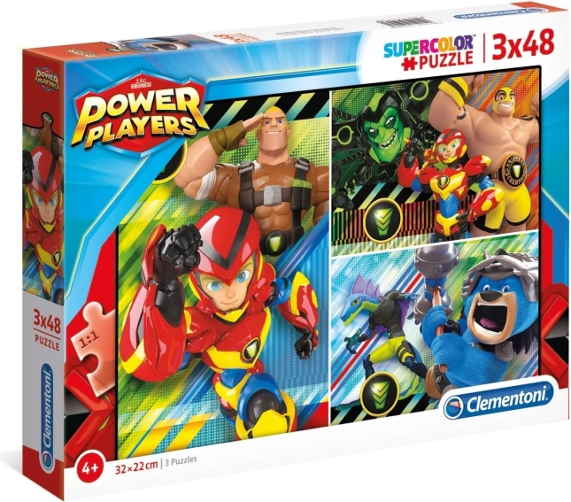 Puzzle Power Players 3x48 pièces