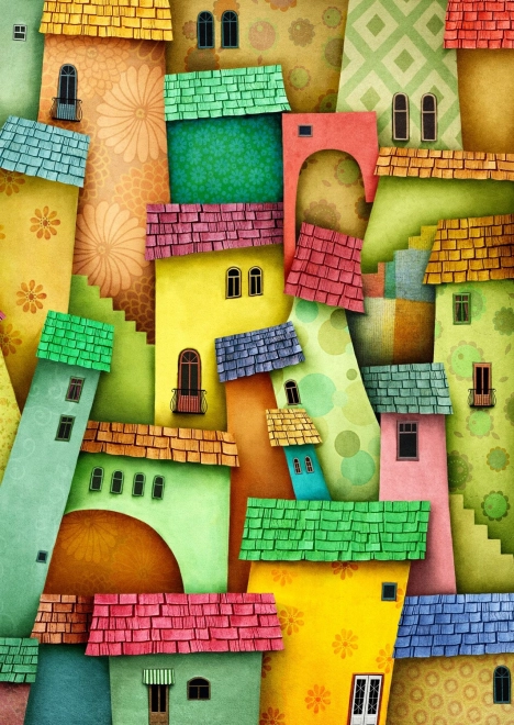 Puzzle Maisons joyeuses 1000 pièces ENJOY