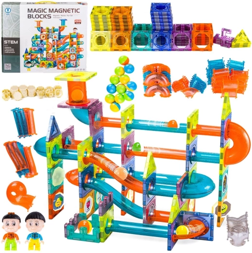 Jeu de construction magnétique – circuit à billes 268 pièces