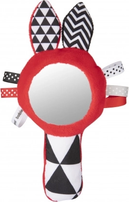 Canpol babies Haltère hochet contrastée avec miroir SENSORY