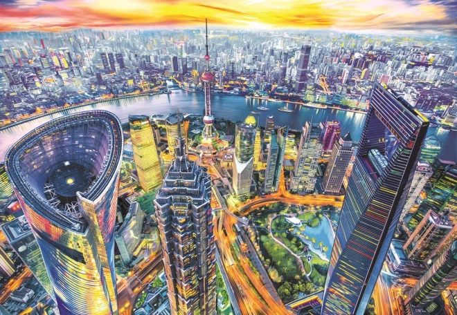 Puzzle Vue sur Shanghai 2000 pièces