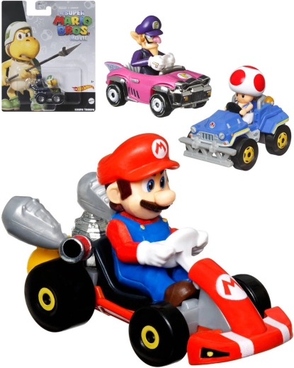 Mattel Hot Wheels Mario Kart petite voiture en métal avec figurine - 1 pièce