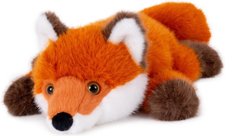 Renard en peluche allongé 35 cm