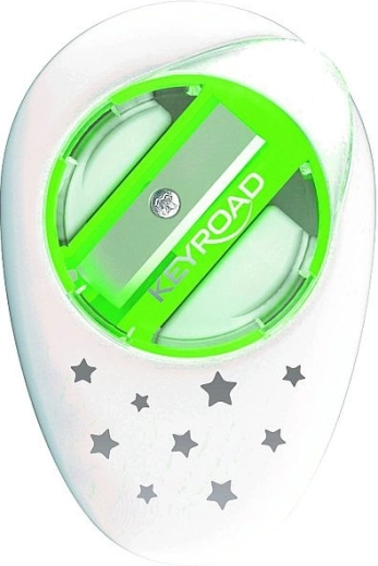 Taille-crayon et gomme KEYROAD Cappy 2-en-1, vert