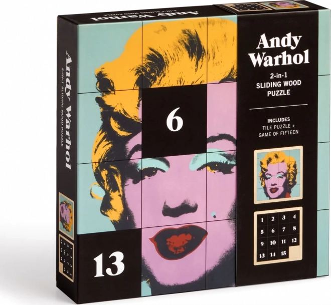 Puzzle coulissant en bois Andy Warhol : Marilyn