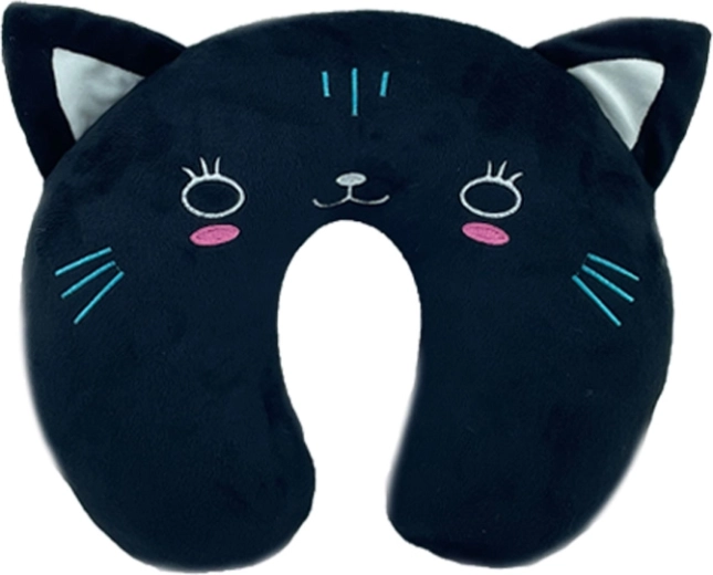 Appuie-tête en peluche chat