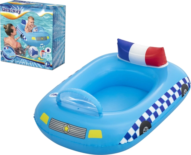 Bateau pneumatique pour enfants en forme de voiture de police