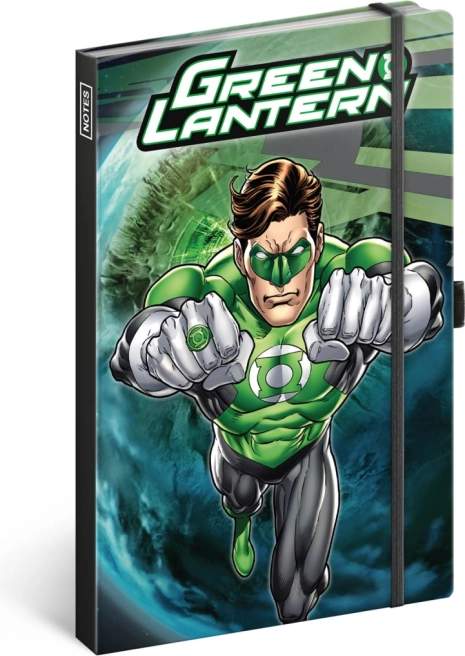 Carnet Green Lantern à couverture rigide avec pages lignées