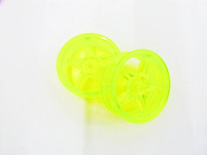 Jante de roue à cinq rayons pour Tamiya 22, jaune néon