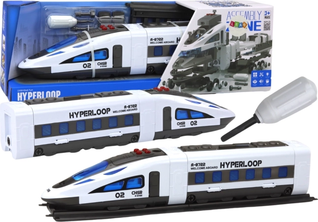 Train à visser HYPERLOOP avec lumières, sons et rails