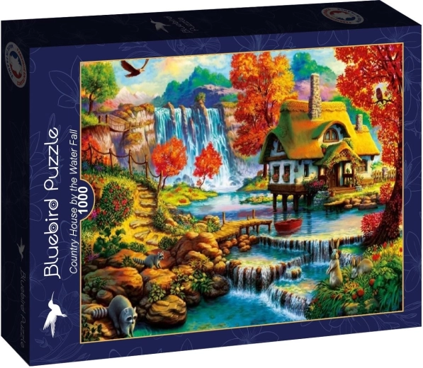 Puzzle Bluebird Maison de campagne près de la cascade 1000 pièces