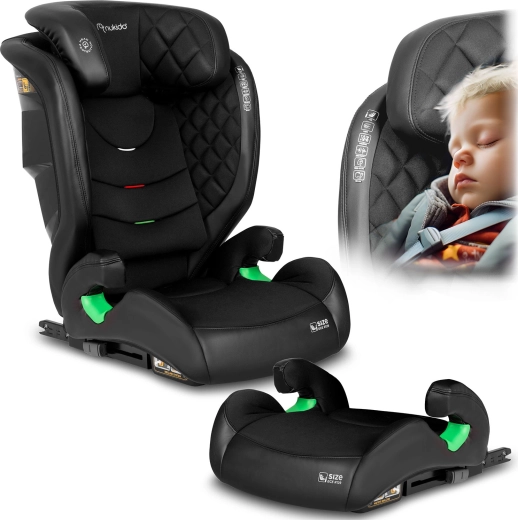 Siège auto pour enfants Nukido Louis noir 100–150 cm ISOFIX i-Size