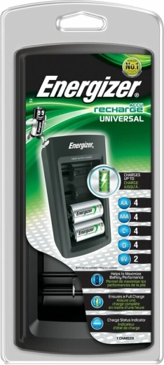 Chargeur universel Energizer AA, AAA, C, D et 9V