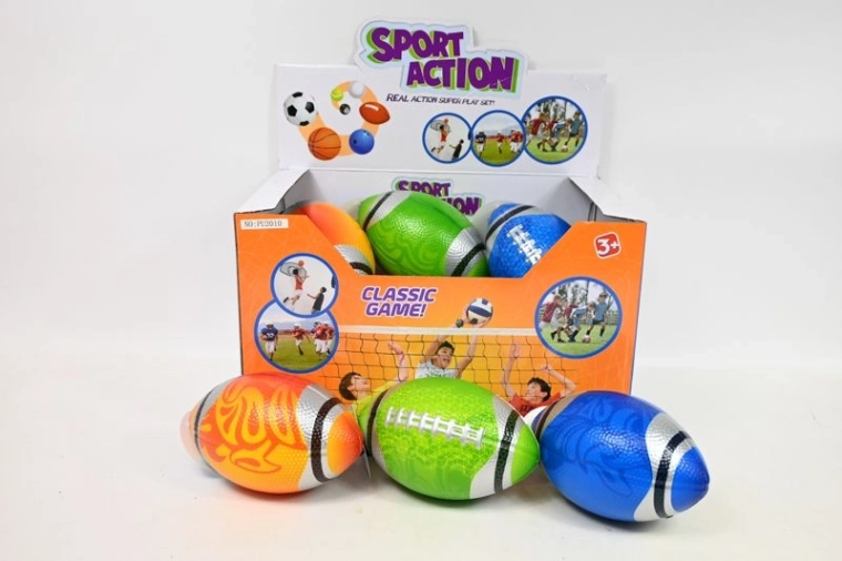 Ballon de rugby 16 × 9 cm (12 pcs en présentoir)